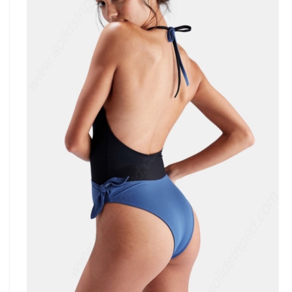 Solid & Striped | Deep-V Colorblock Swimsuit - image 3